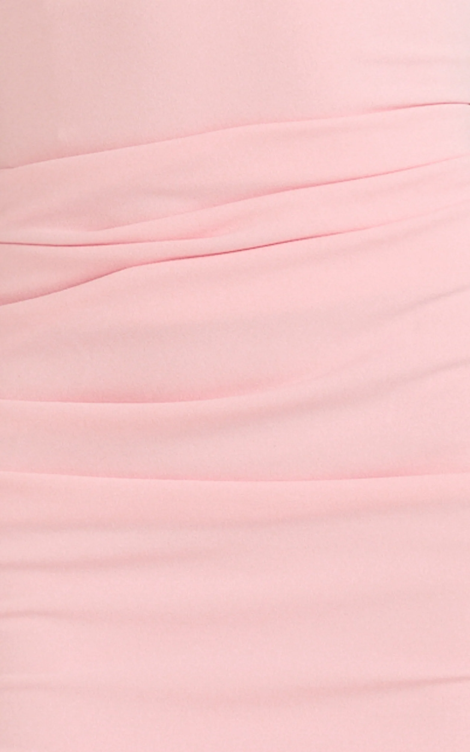 Lani Midi Dress - Scooped Neckline Draped Skirt Halter Dress in Pink - Image 6