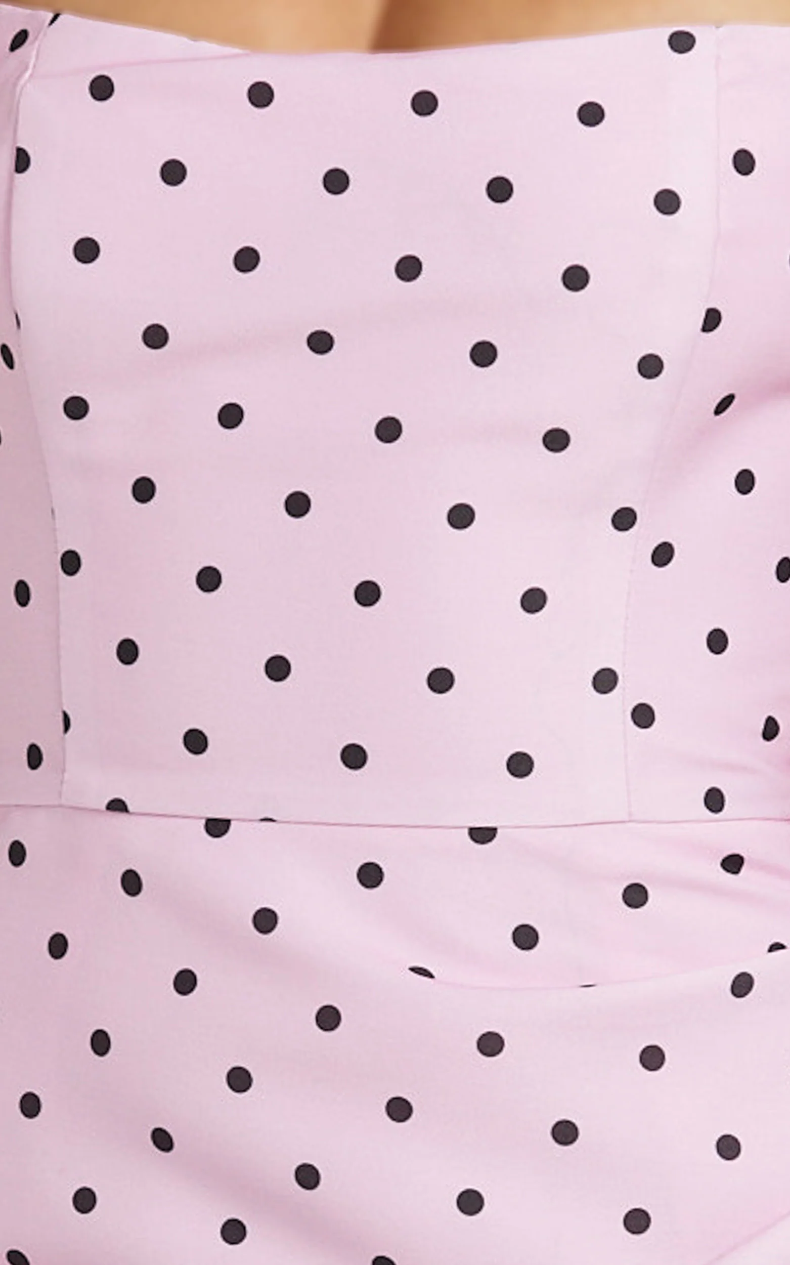 Leni Midi Dress - Halter V Neck Tucked Side Leg Split Skirt Fitted Dress in Pink - Image 7