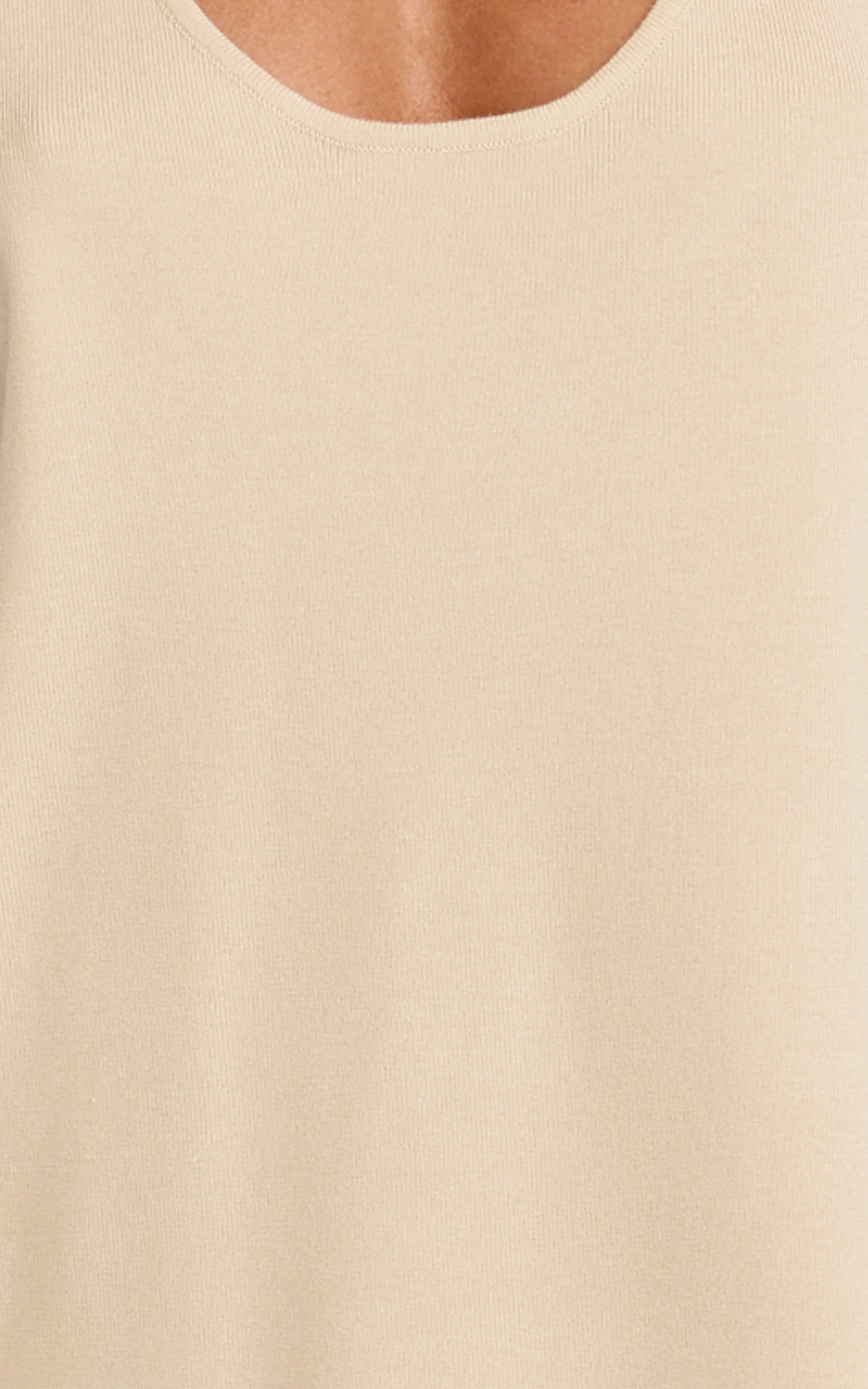 Leonie Two Piece Set - Knit Shell Top and Pant Set in Cream - Image 6