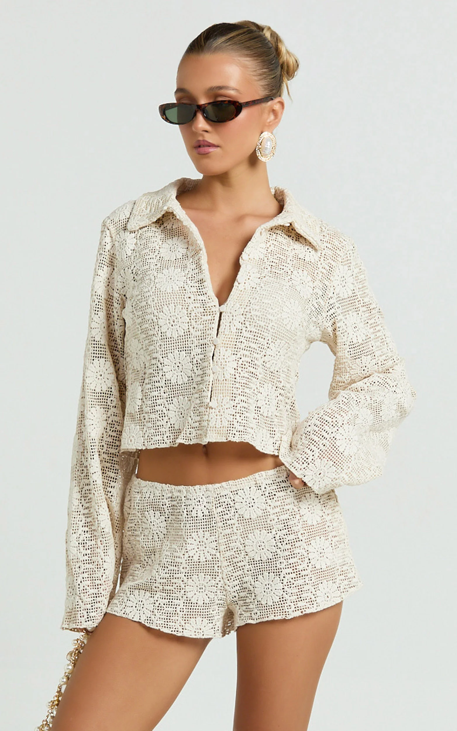Lioness - Babydoll Short in Cream Floral - Image 3