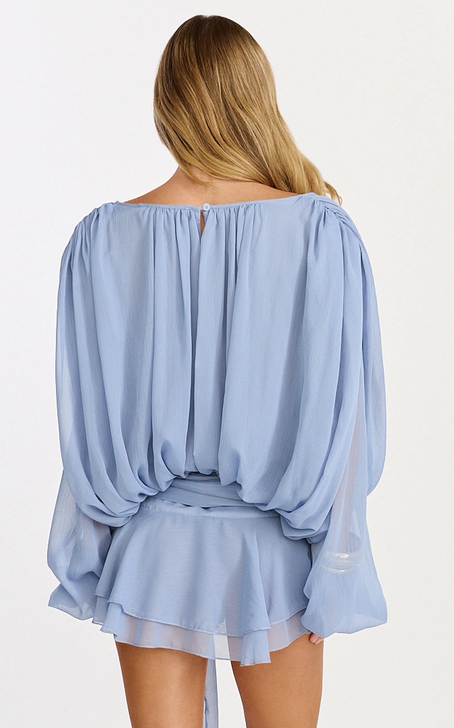 Lioness - Elements Mini Dress in Slate Blue - Image 5
