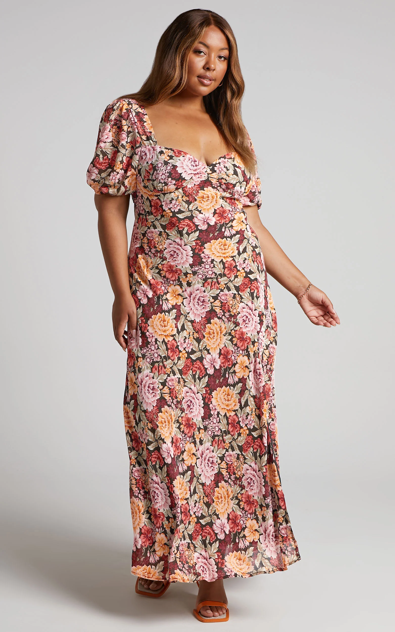 Lorie Maxi Dress - Short Sleeve Cut Out Tie Back Dress in Boheme Floral - Image 3