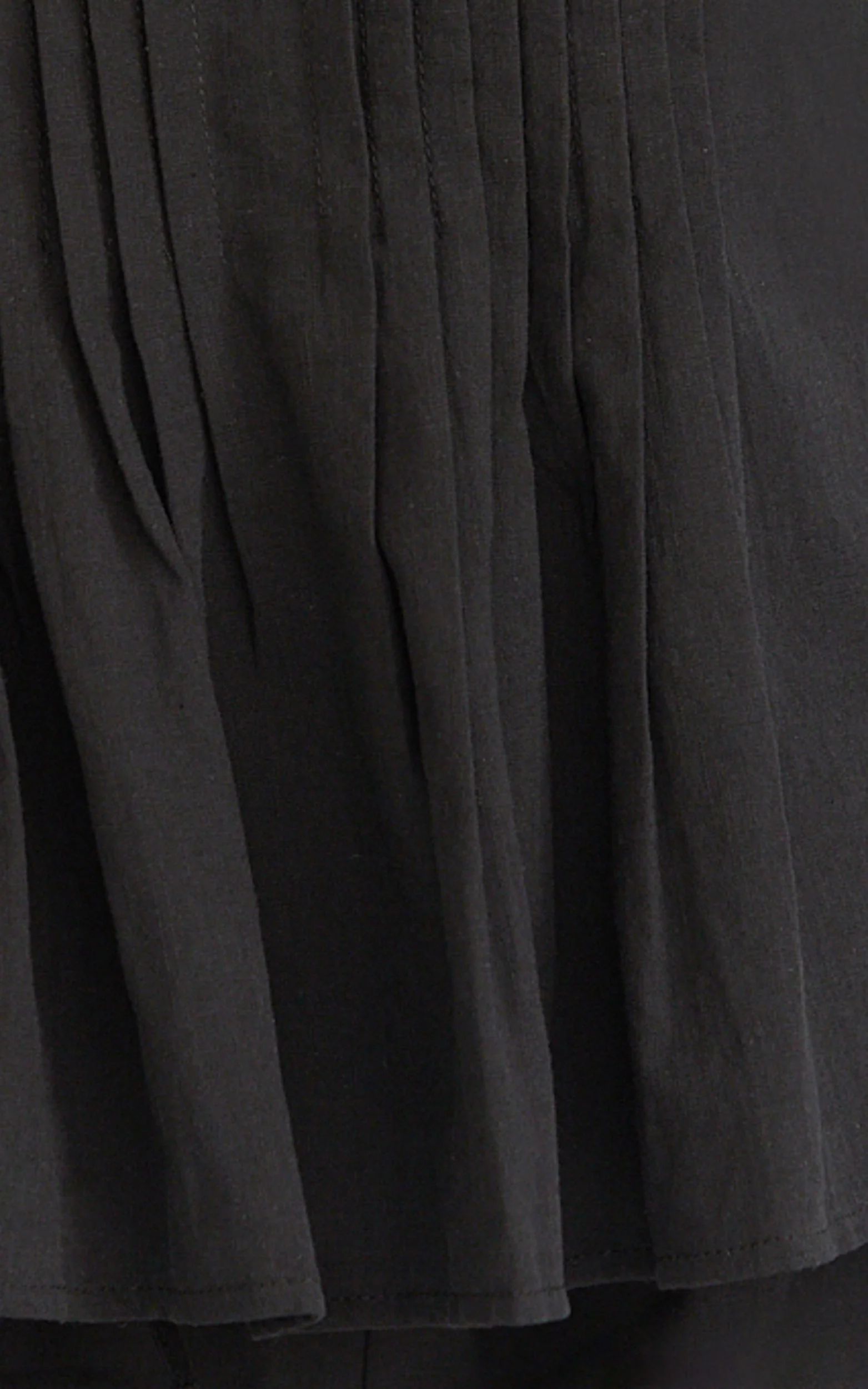 Mardie Two Piece Set - Pin Tuck Strapless Top and Short Set in Black - Image 6