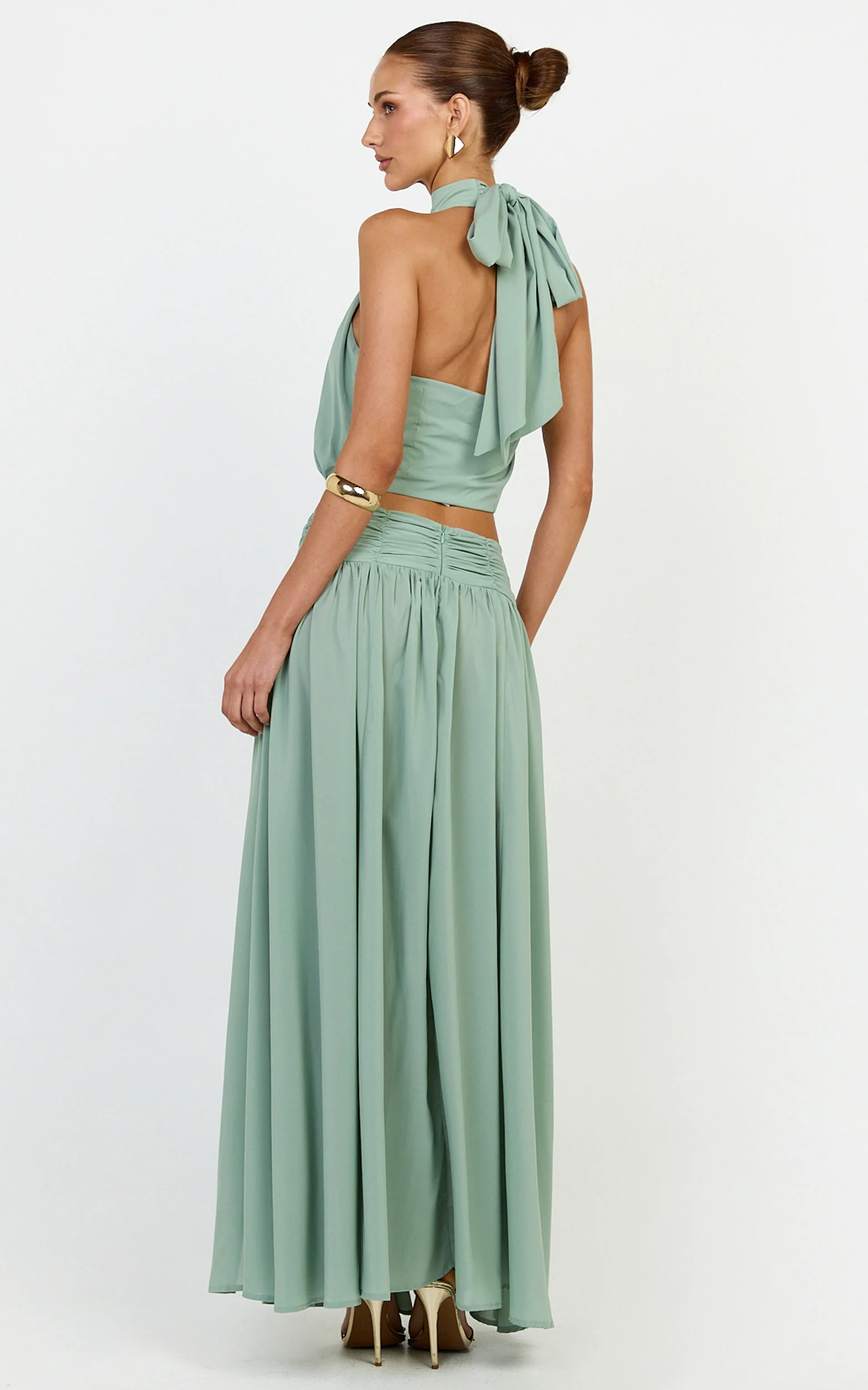 Melanie Top - Halter Neck Top in Green - Image 5