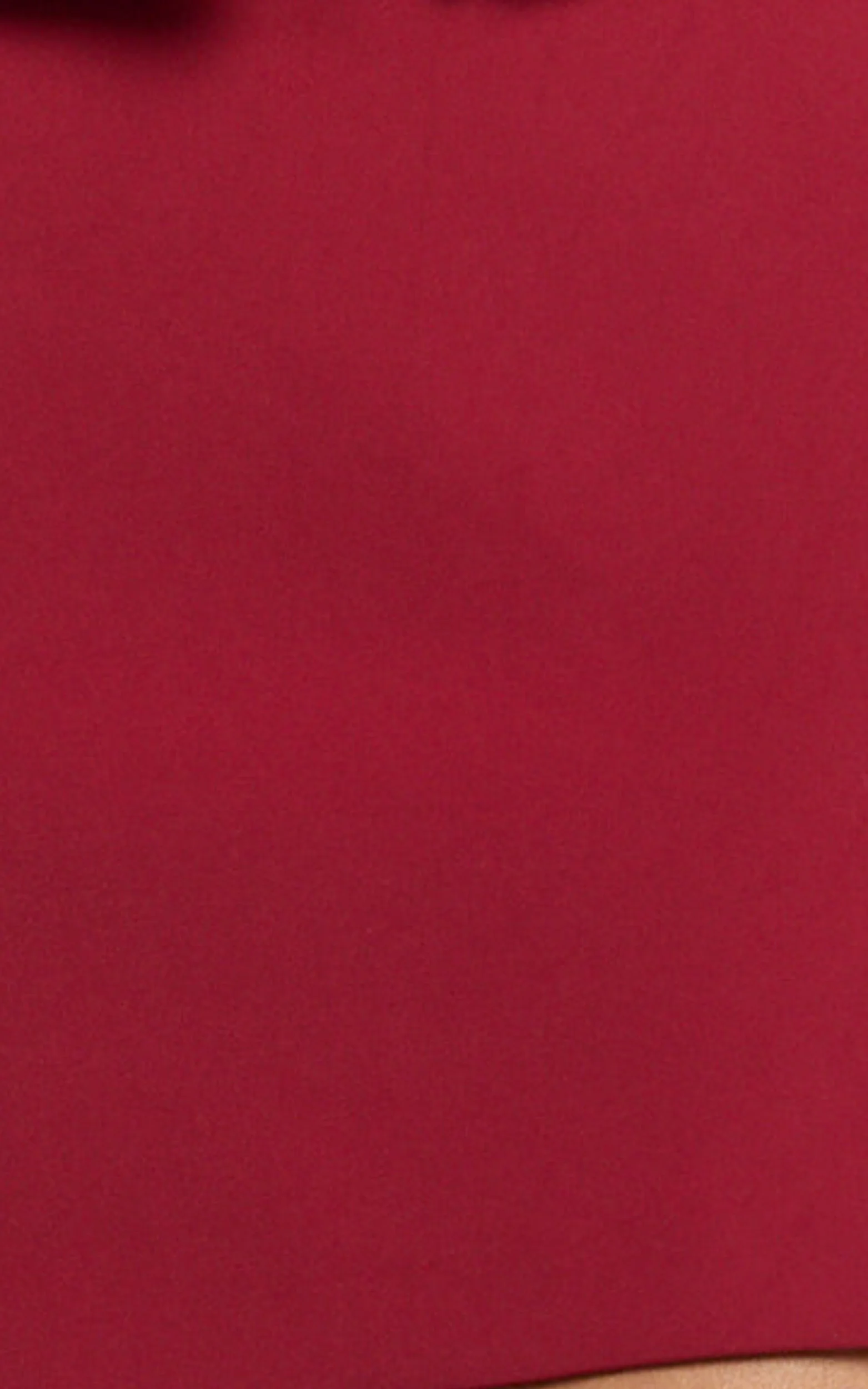 Mikey Mini Skirt - Mid Waisted Tailored A Line Skirt in Red - Image 7