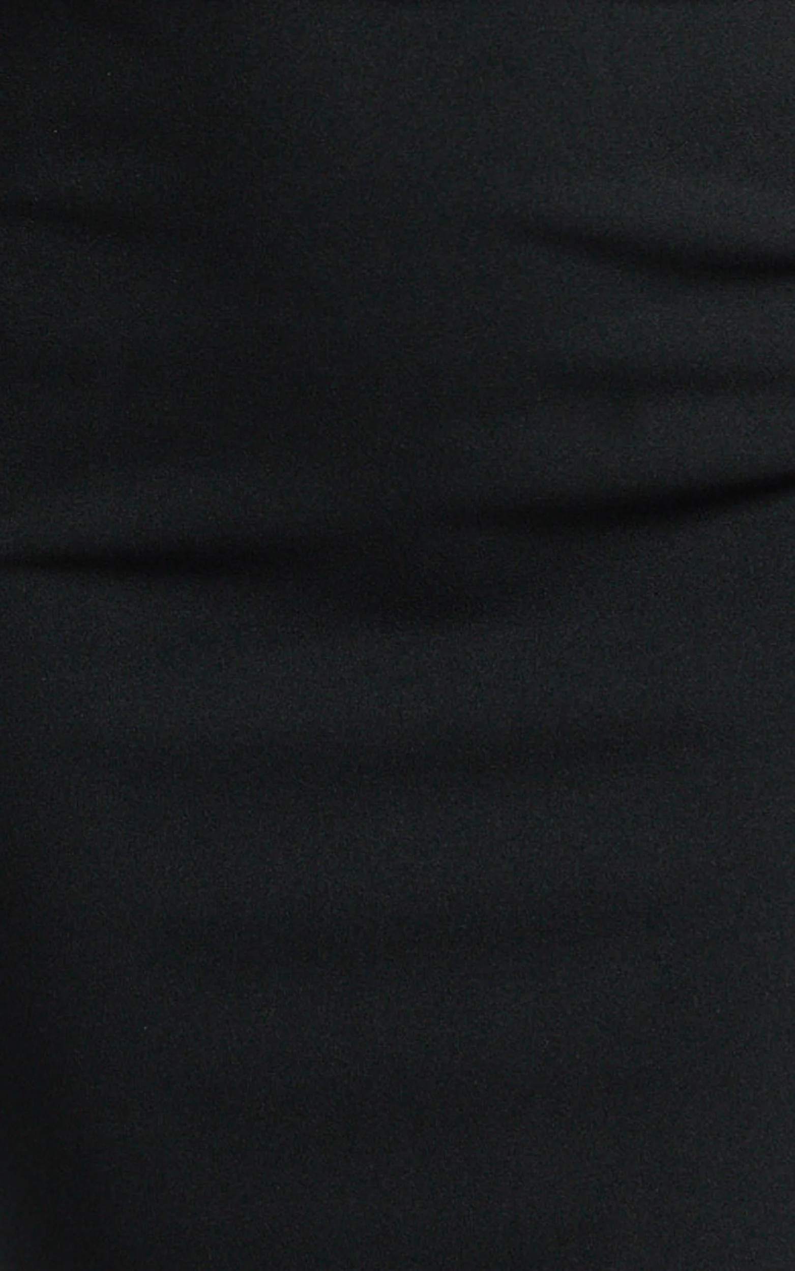 Nalfie Midi Dress - Tipped Shoulder Jersey Drape Dress in Black - Image 7
