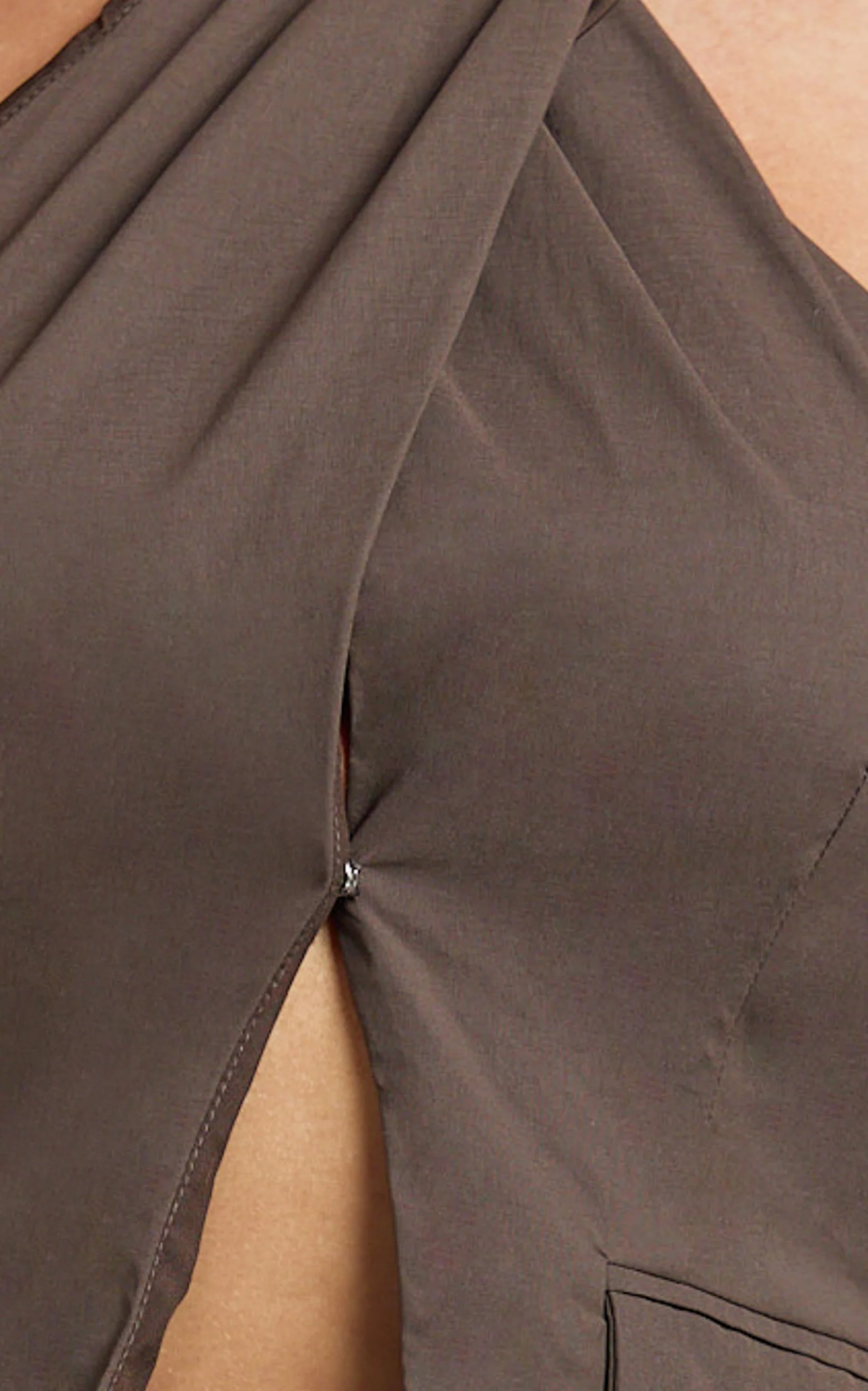 Narcisa Top - Twist Neck Halter Top in Chocolate - Image 7