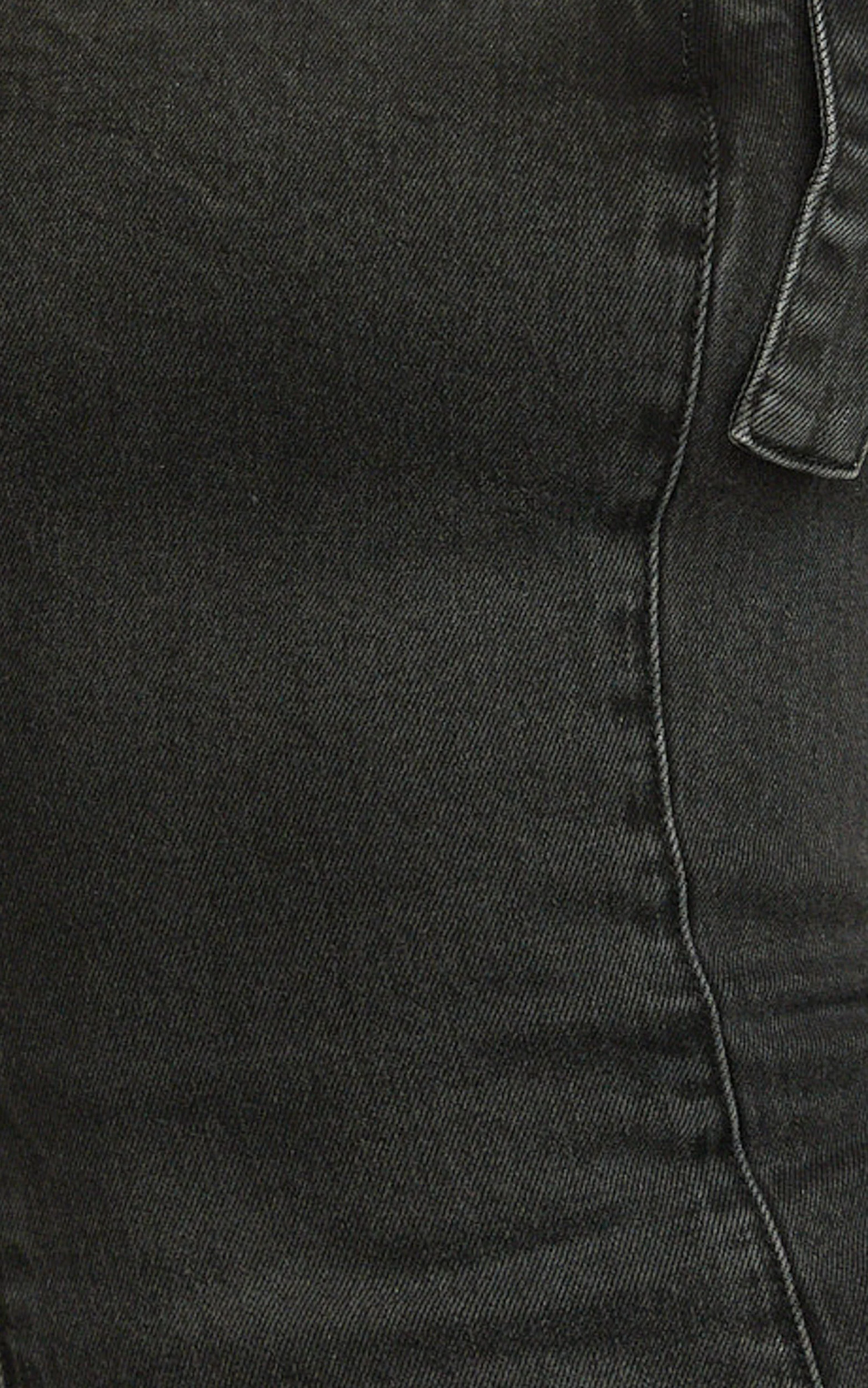 Nicky Top - Denim Hardware Buckle Halter Neck Top in Washed Black - Image 6