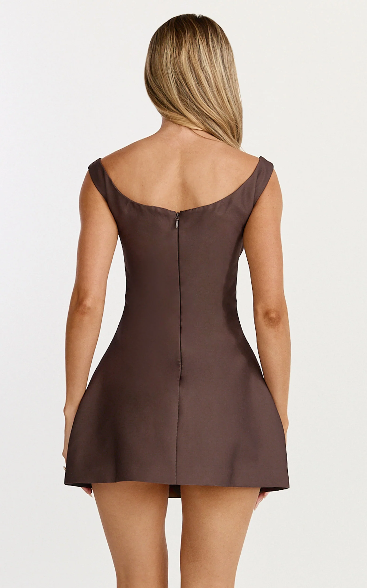 Onyx Mini Dress - Off Shoulder Bustier Floral Print Dress in Onyx Floral Print - Image 5