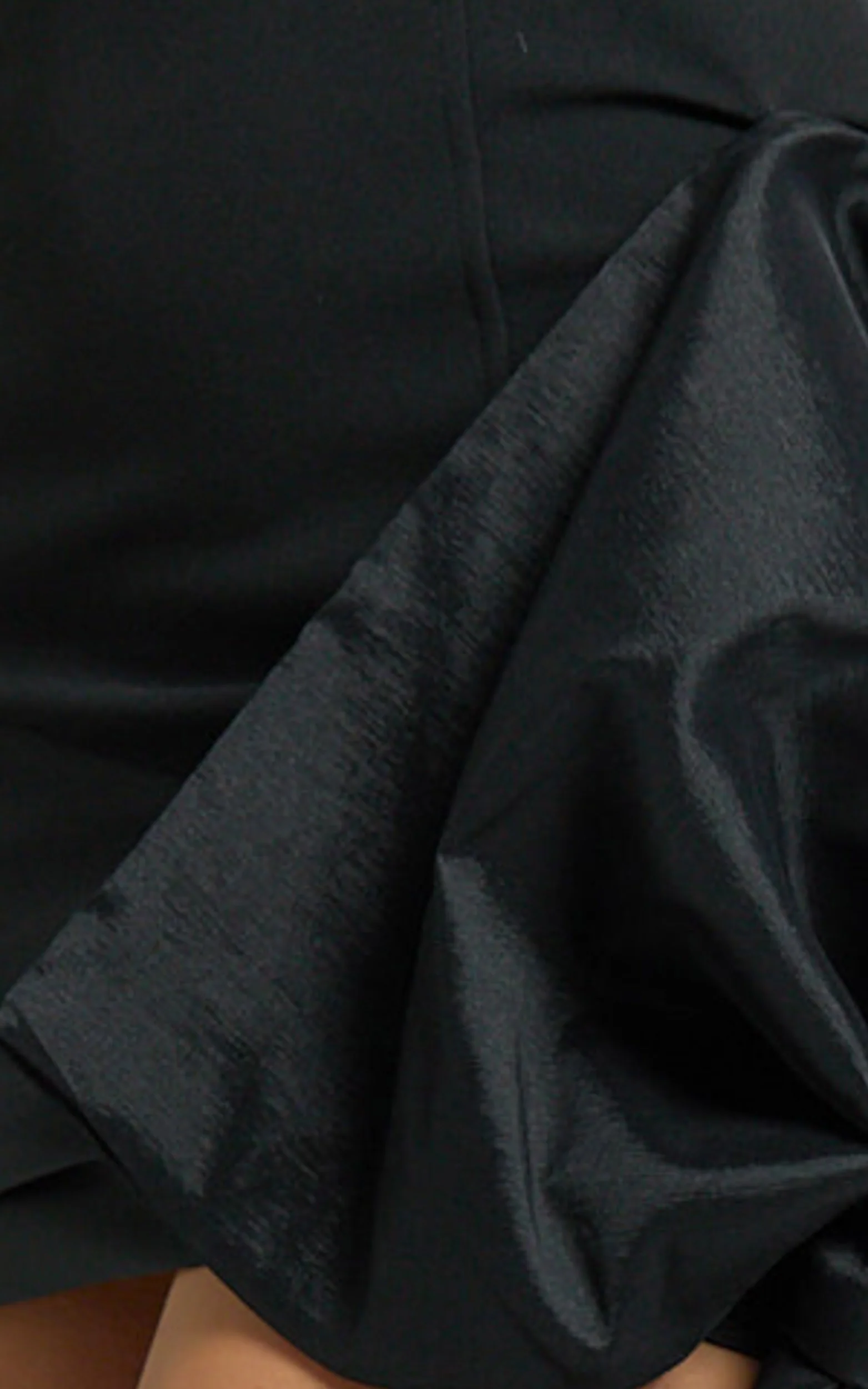 Peony Mini Dress - Strapless Ruched Bodycon Dress in Black - Image 5