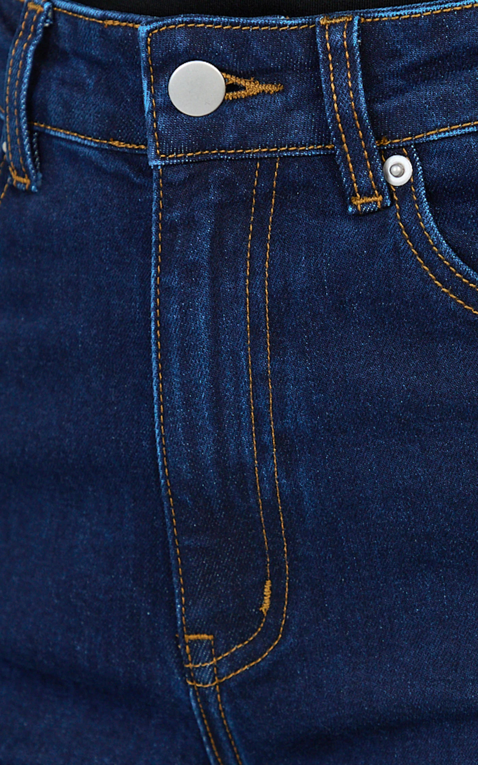 Phoebe Jeans - High Waist Straight Leg Stretch Denim Jeans in Dark Blue Wash - Image 7