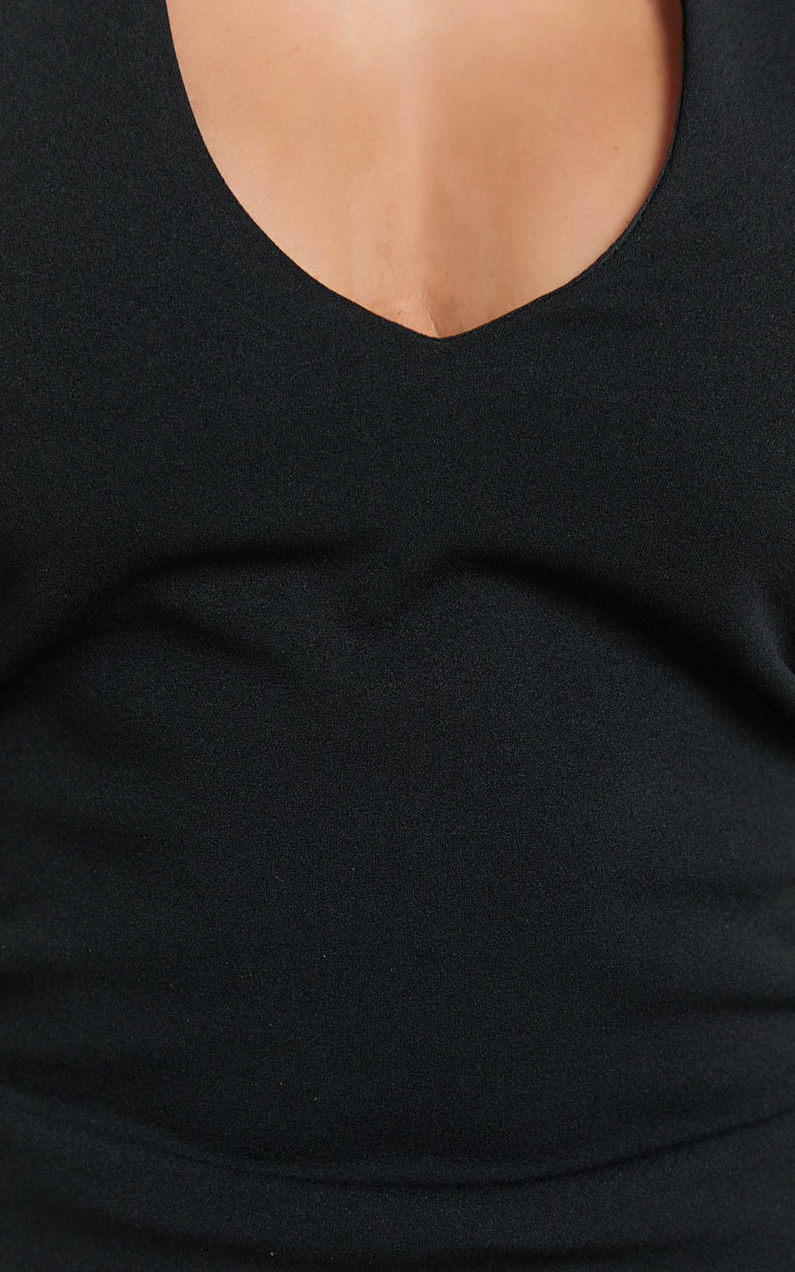 Rachel Top - Halter Fitted Top in Black - Image 6