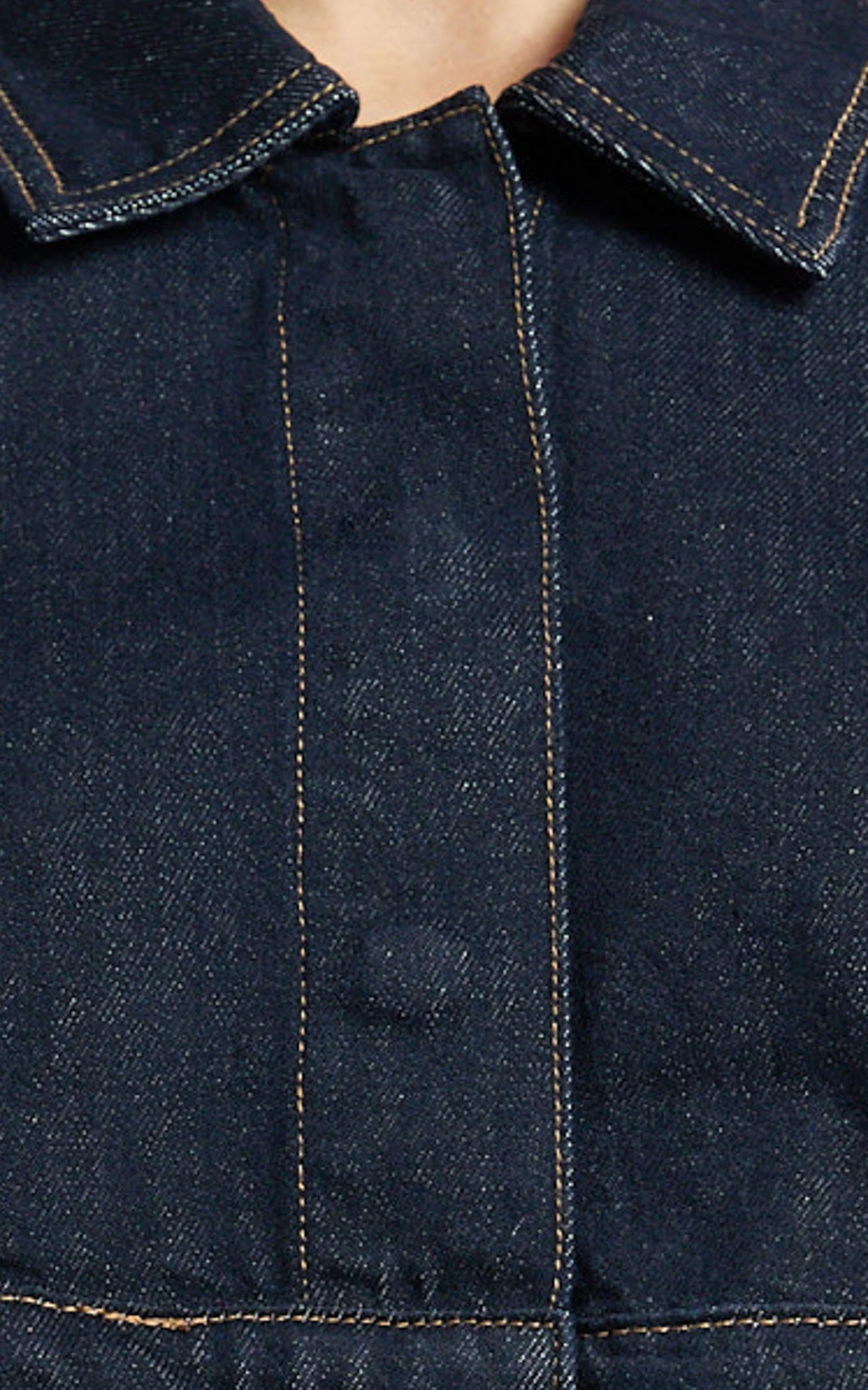 Rhylee Jacket - Oversized Cropped Denim Jacket in Raw Denim - Image 7