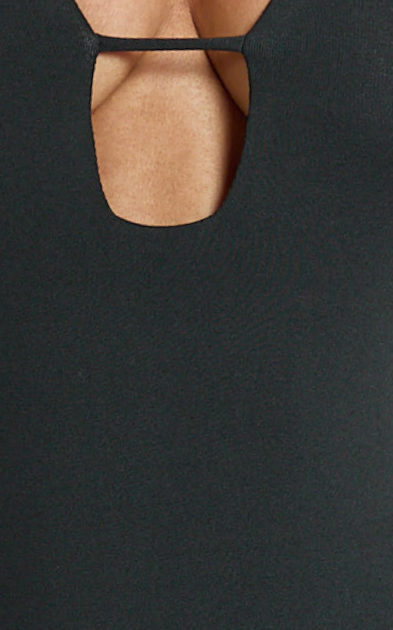 Ricki Bodysuit - Plunge T Bar Front Bodysuit in Black - Image 7