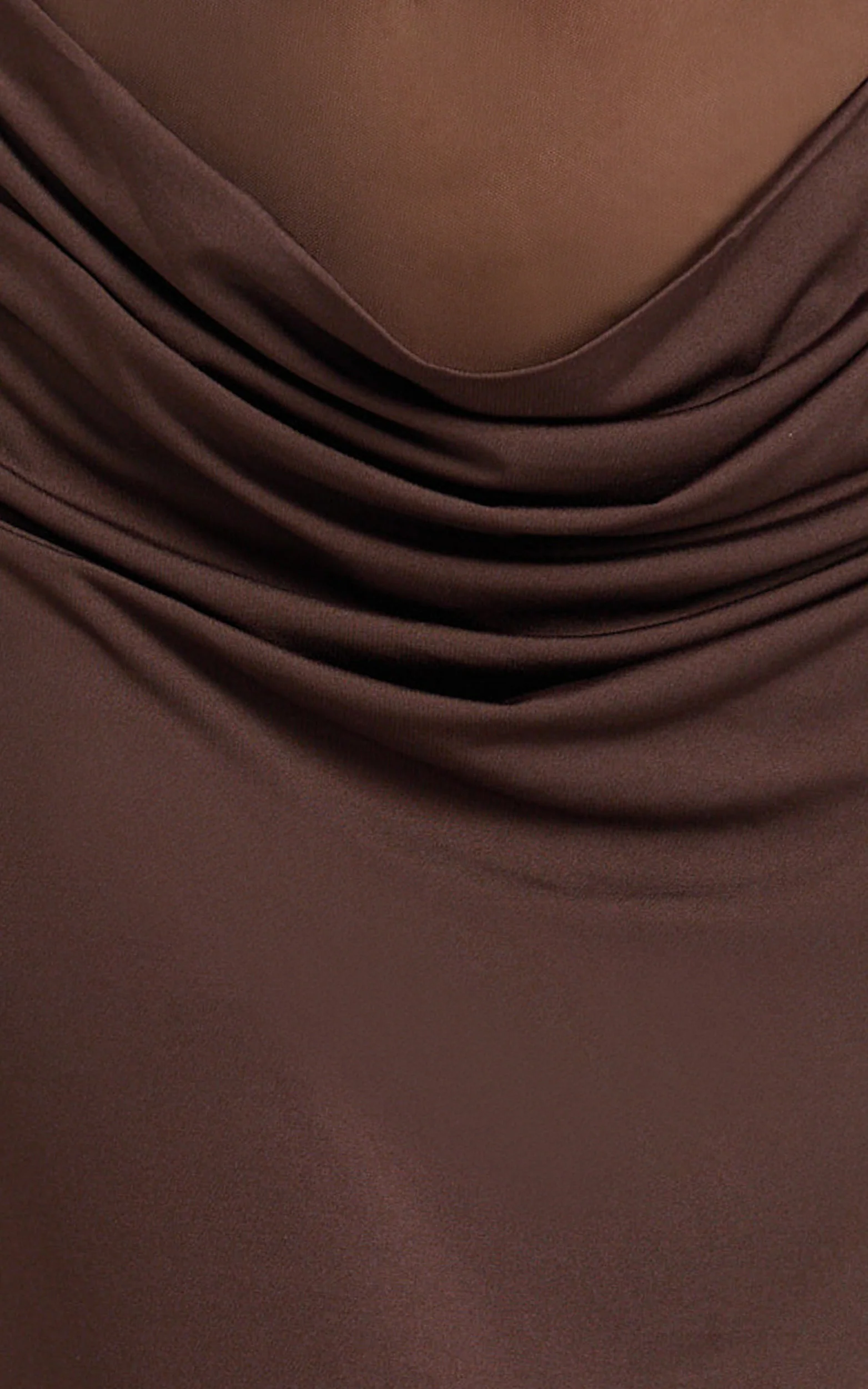 Riley Maxi Dress - Gathered Over Bust Dress in Chocolate - Image 7