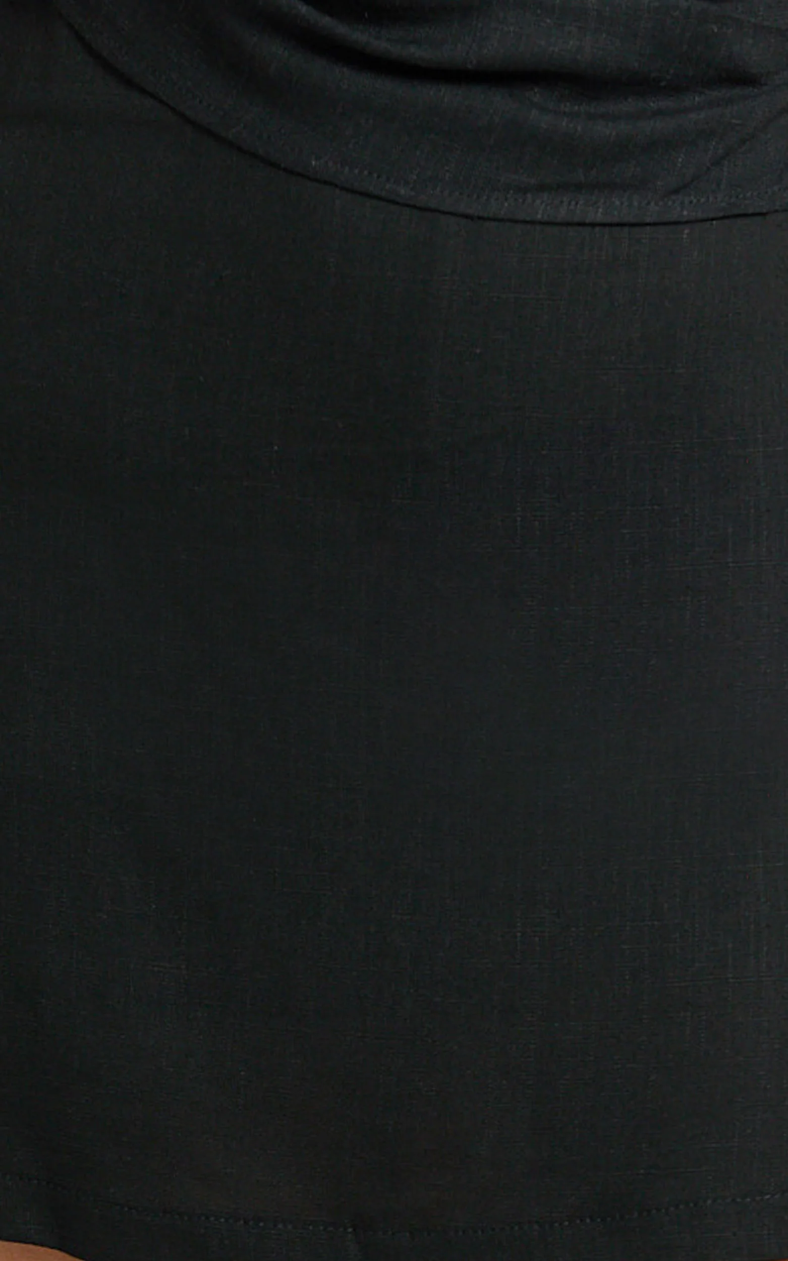 Robilyn Top - Off Shoulder Linen Look Top in Black - Image 7