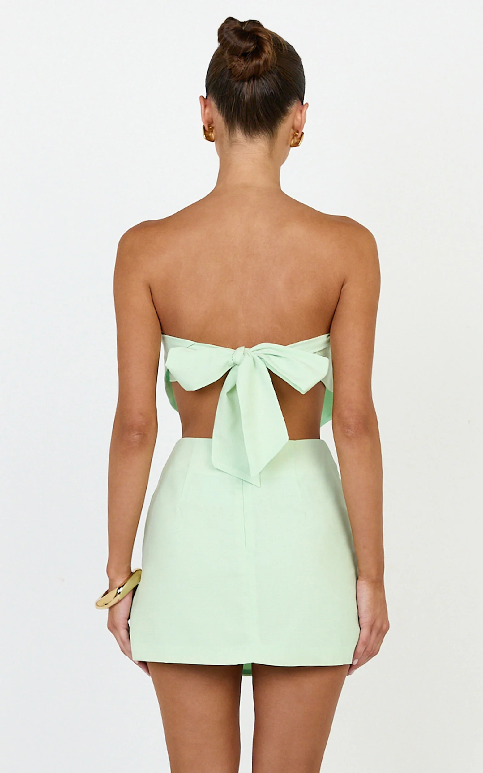 Robyn Top - Bandana Tie Back Top in Sage - Image 2