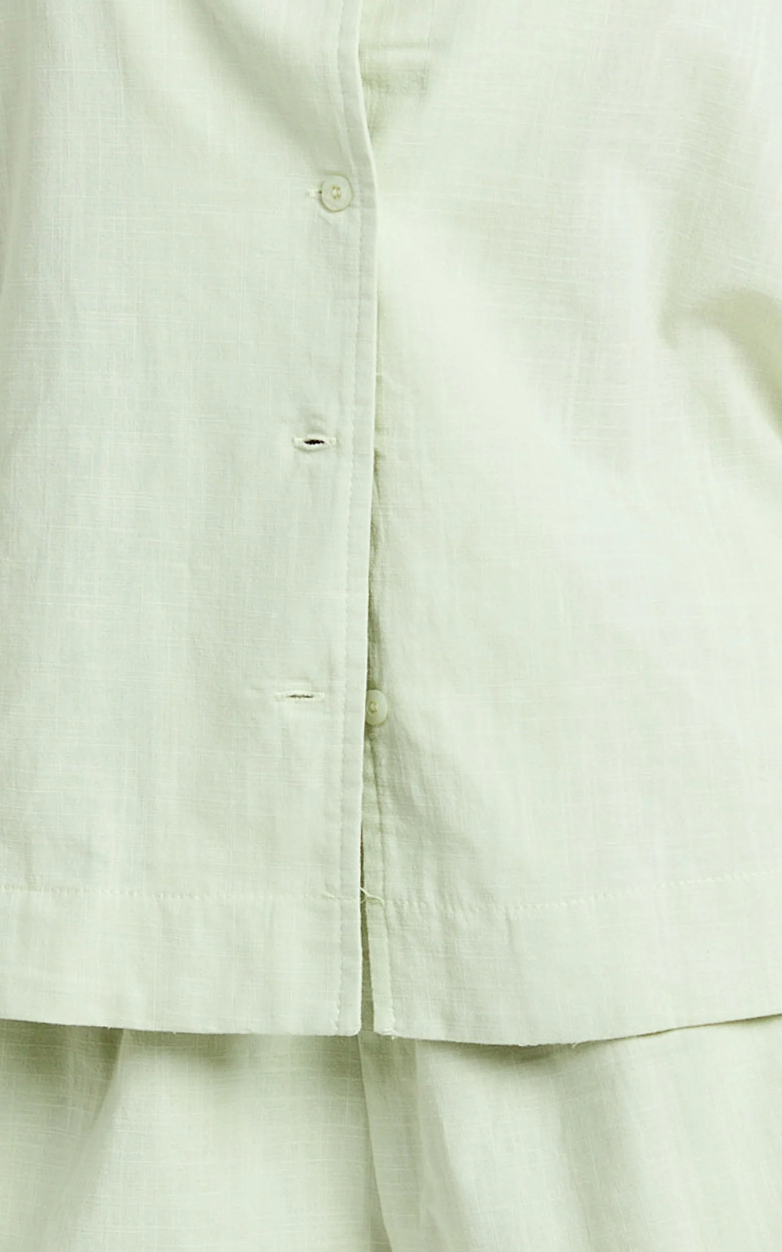 Saina Two Piece Set - Button Through Shirt and Drawstring Shorts Set in Sage - Image 7