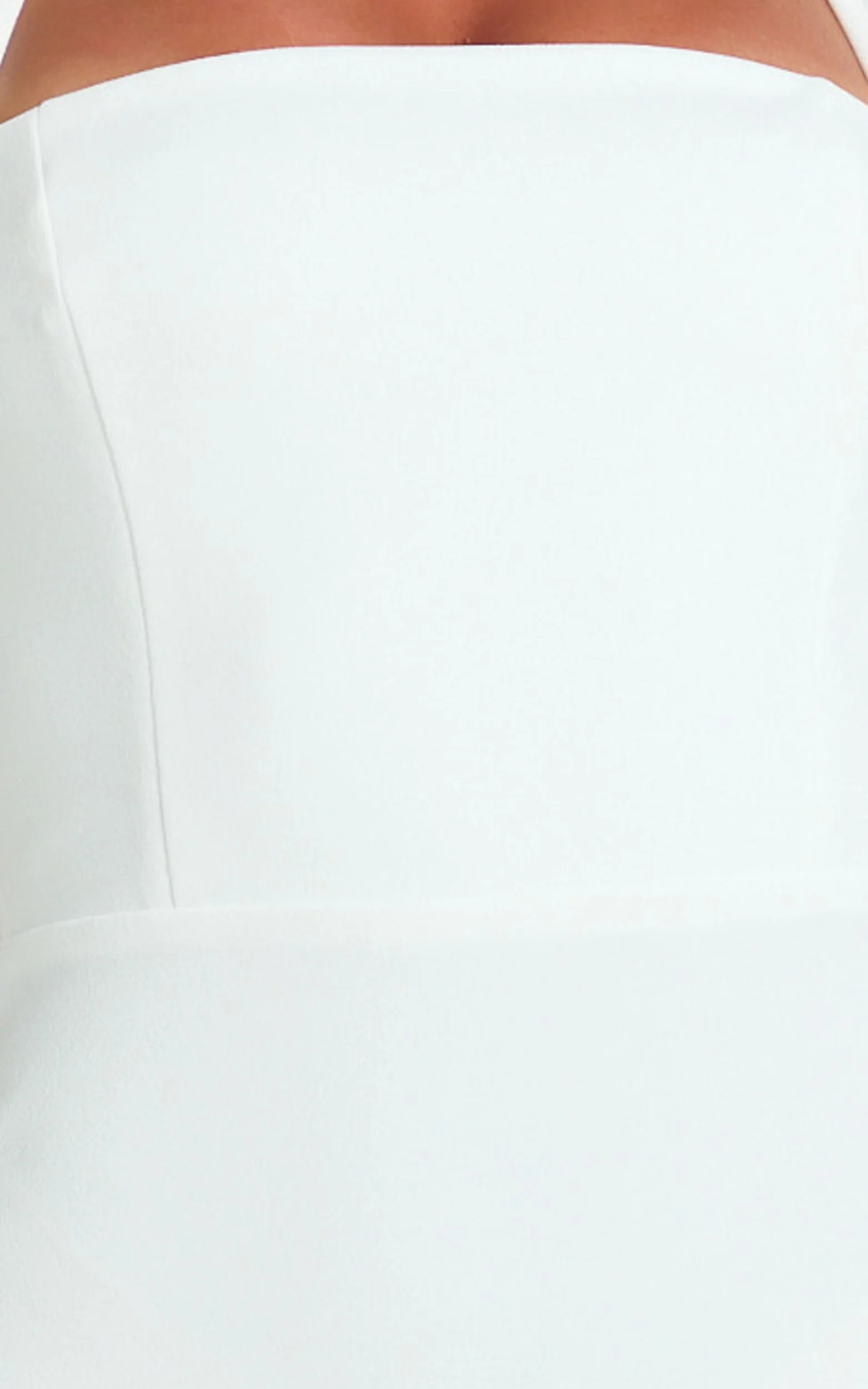 Salome Midi Dress - Halter Neck Column Dress in White - Image 8