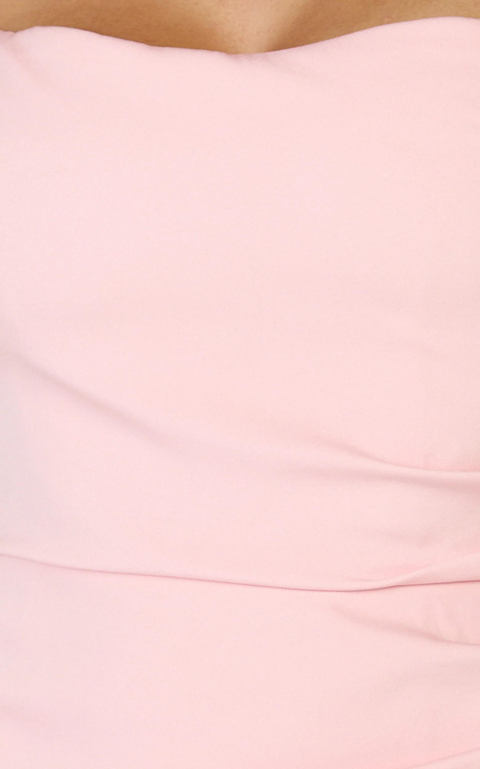 Sandy Mini Dress - Sweetheart Neckline Halter Dress With Tuck Detail in Pink - Image 6