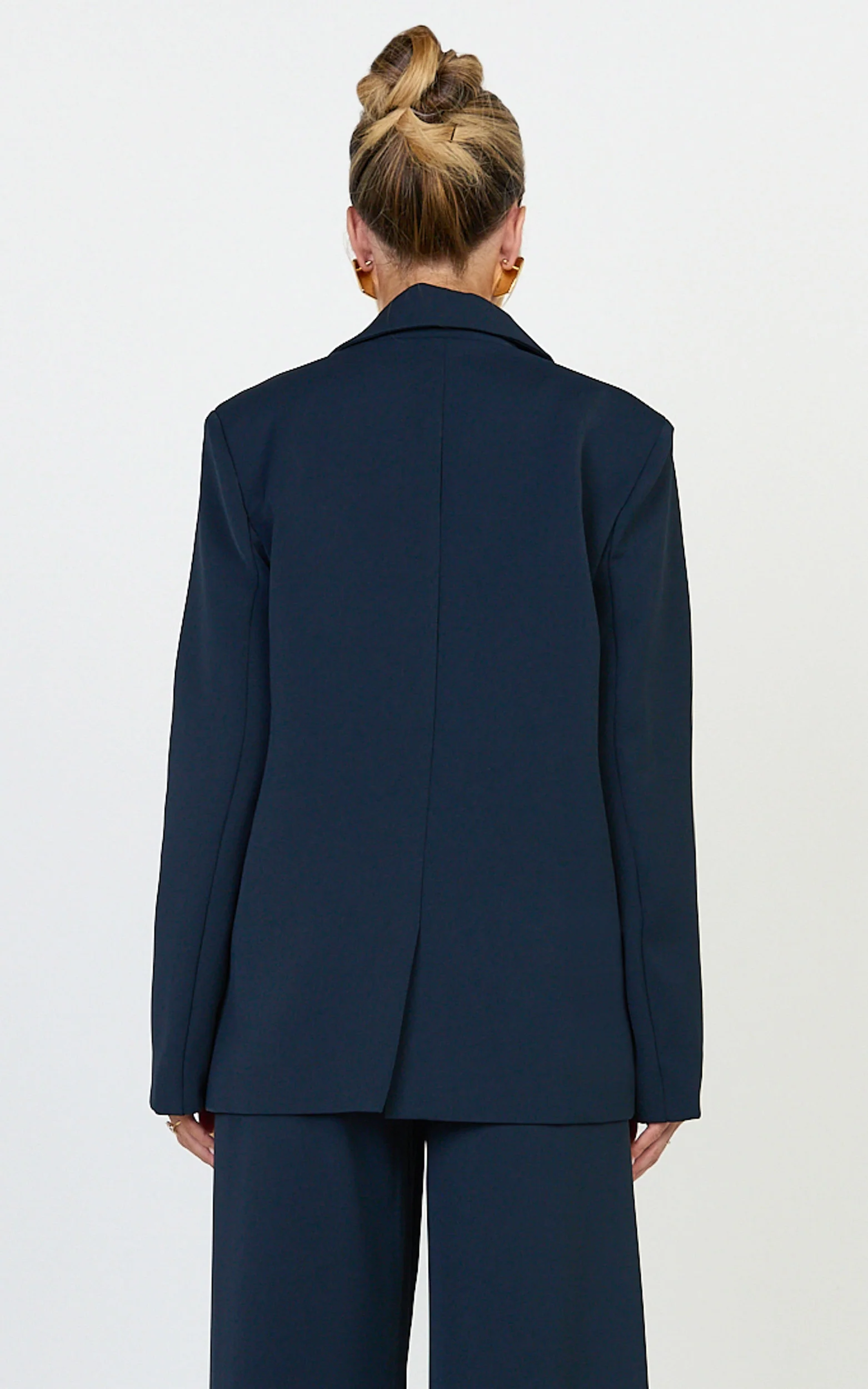 Selena Blazer - Oversized Single Breasted Blazer in Navy - Image 5