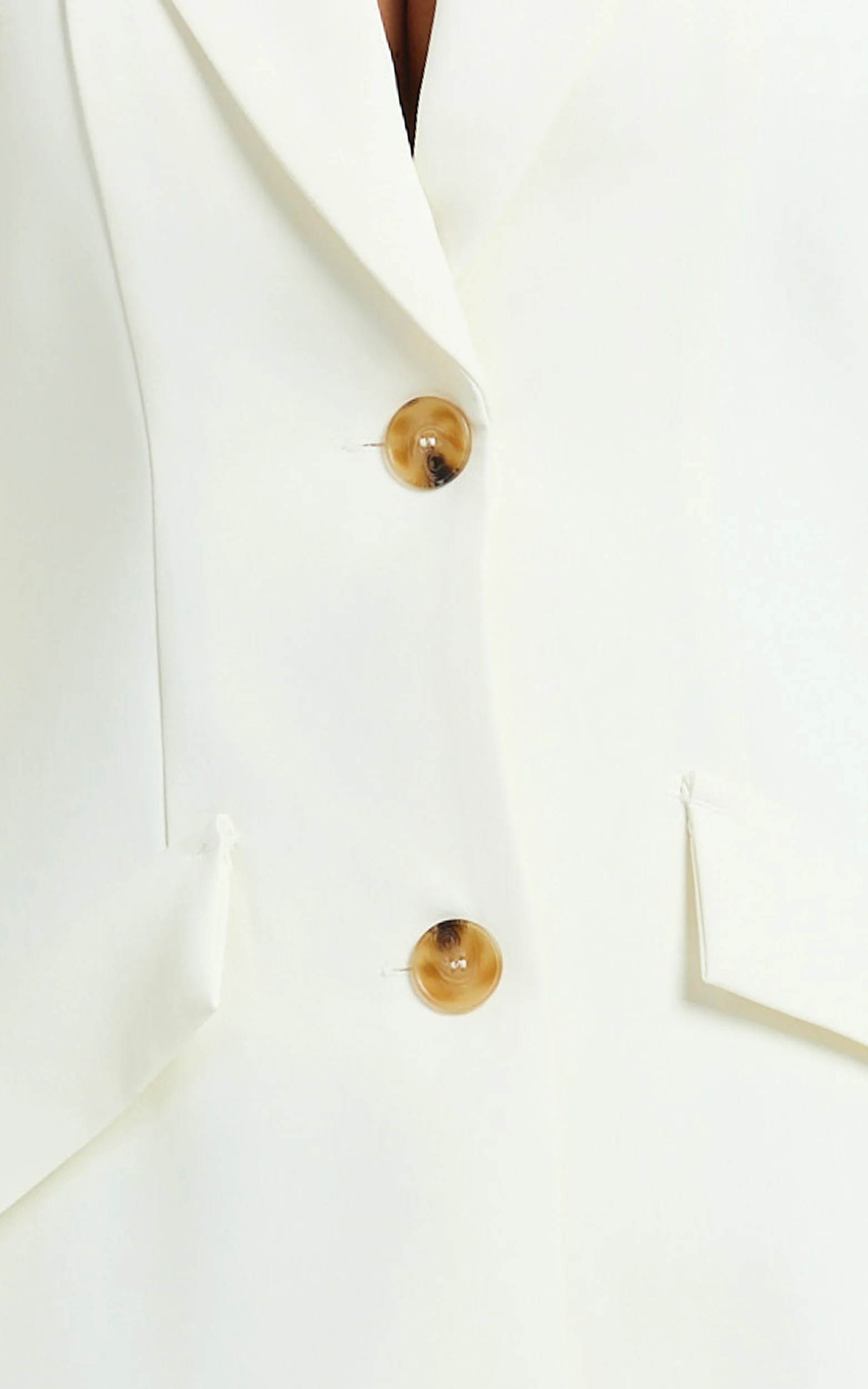 Shelley Mini Dress - Collared Double Breasted Blazer Dress in Cream - Image 7