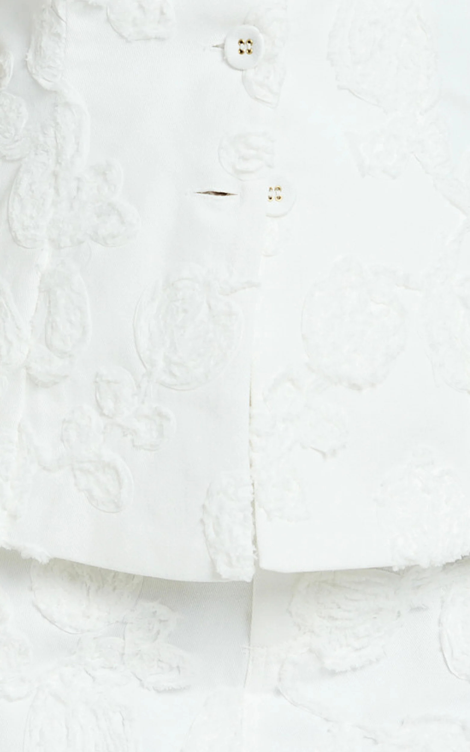 Tara Two Piece Top and Skort Set - Strapless Longline Buttoned Top and High Waist Mini Skort Set in White - Image 6