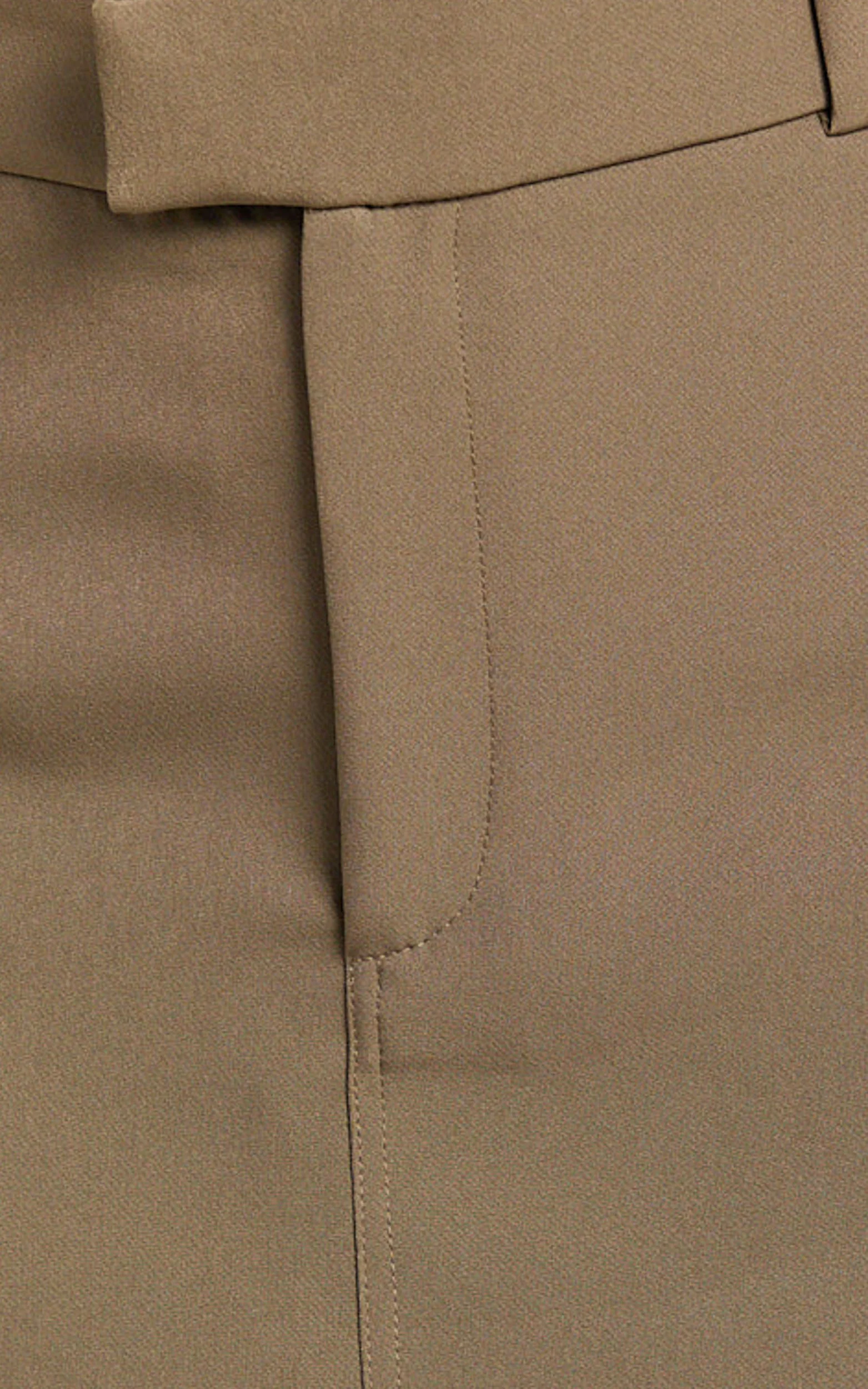 Ursula Mini Skirt - Structured Tailored Skirt in Mocha - Image 11