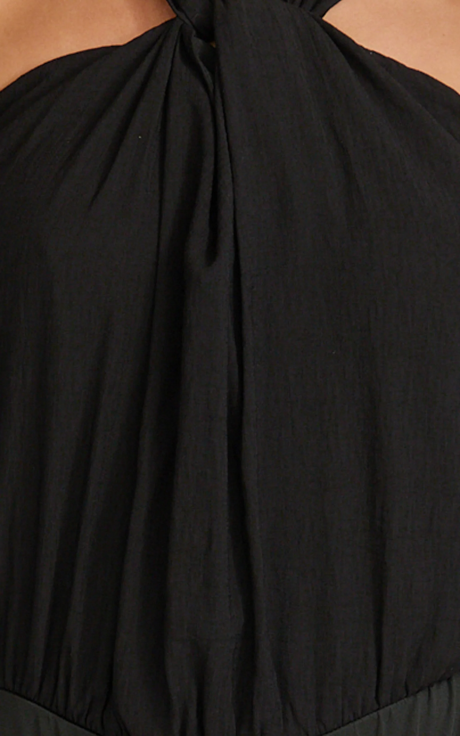 Victoria Bodysuit - Tie Knot Halter Neck Bodysuit in Black - Image 6