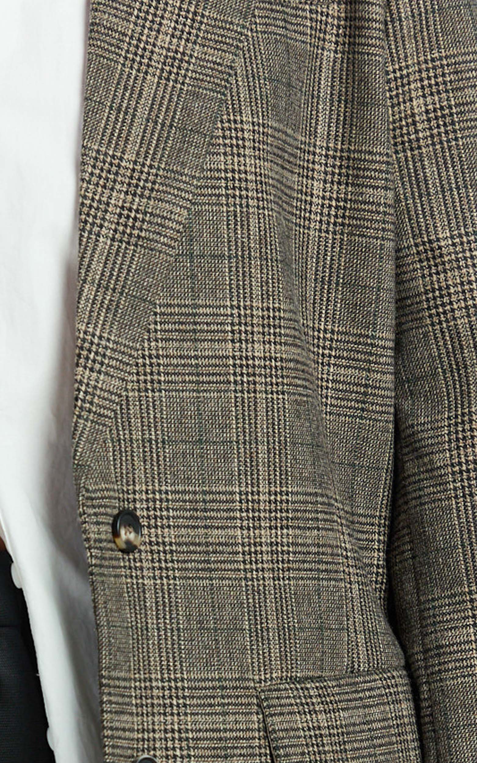 Vivi Blazer - Single Breasted Oversized Check Blazer in Dark Brown - Image 7