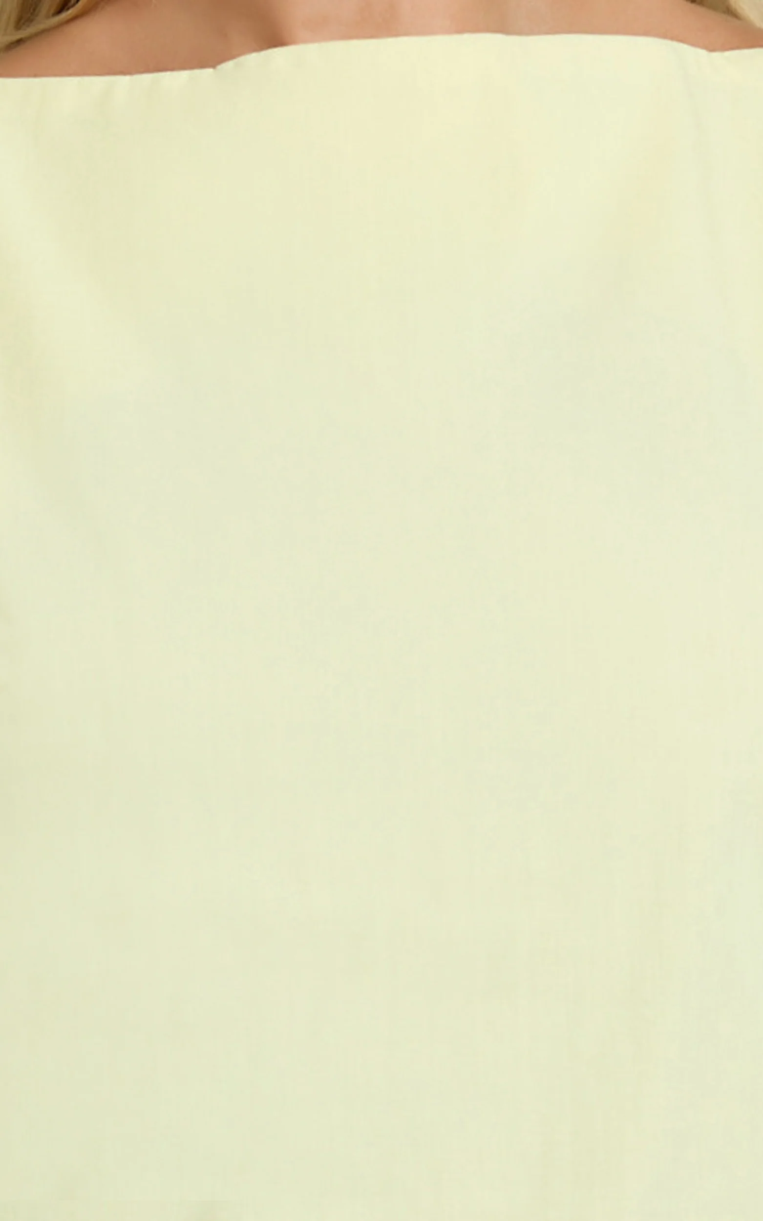 Winona Mini Dress - Boat Neck Smock Dress in Lemon - Image 6