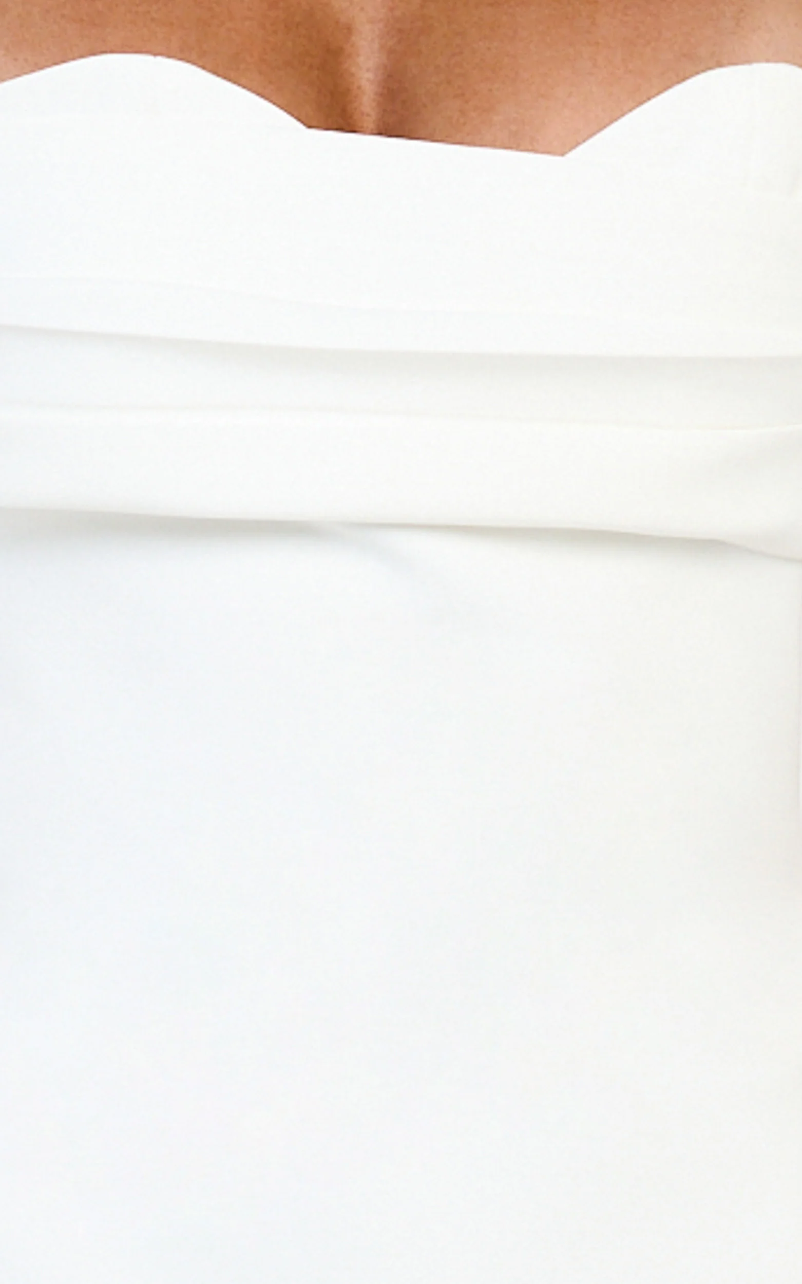 Zinnia Mini Dress - Strapless Aline Dress in White - Image 6